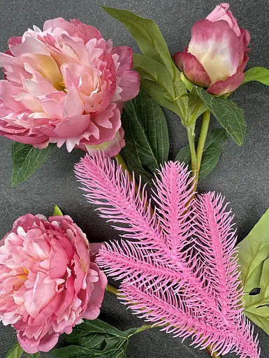 Гілка хвойна лита Hvoya Lux Marshmallow Pink рожева 33 см 250 шт. - фото 2