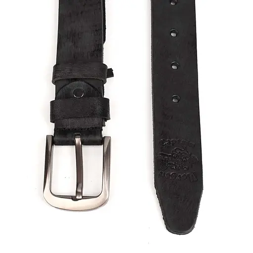 Ремінь LIMARY чорний тертий цільний 130х4х0.4 см acs0032076 - фото 6