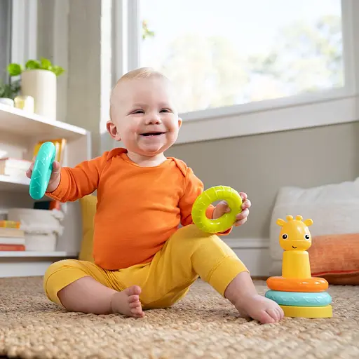 Игрушка-пирамидка Bright Starts Giraffe Tower развивающая (17467) - фото 4