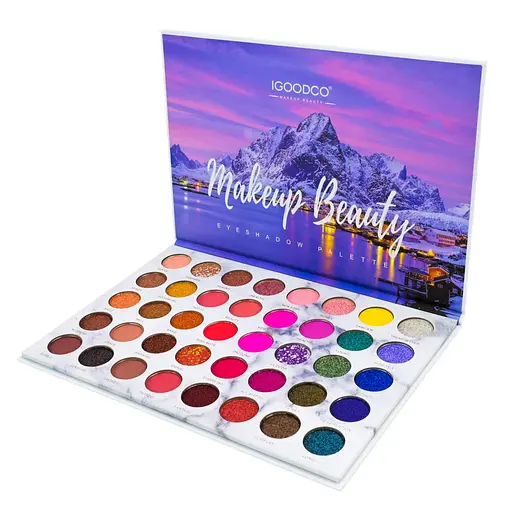Дитяча палетка тіней для повік Igoodco LK3750, 40 кольорів, з аплікатором - фото 4