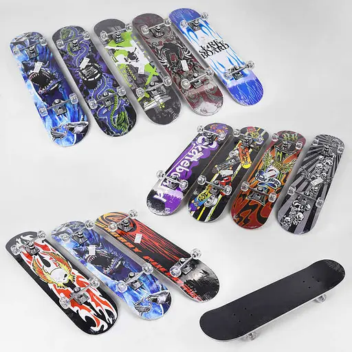 Скейт, колеса PU діаметр 5 см, китайський клен, підшипники ABEC-5, алюмінієва підвіска, F22226 (В асортименті) - фото 2