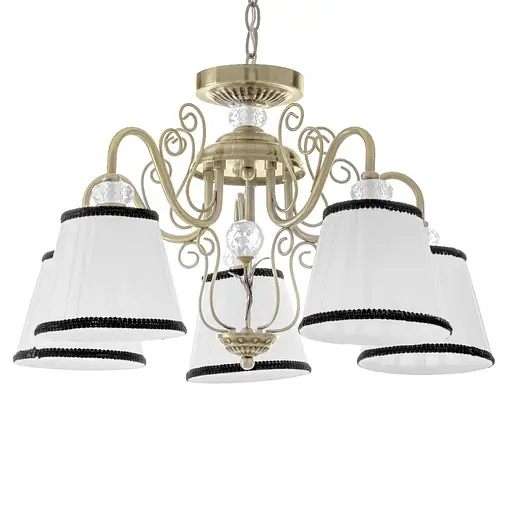 Люстра подвесная Brille с абажуром классическая E14 40W BZ (BKL-484S/5) - фото 3