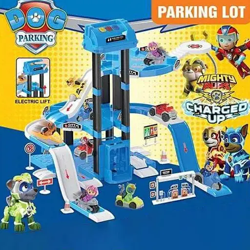Трек-парковка Герой, подъемник, 2 щенка, 2 машинки, 111-37A