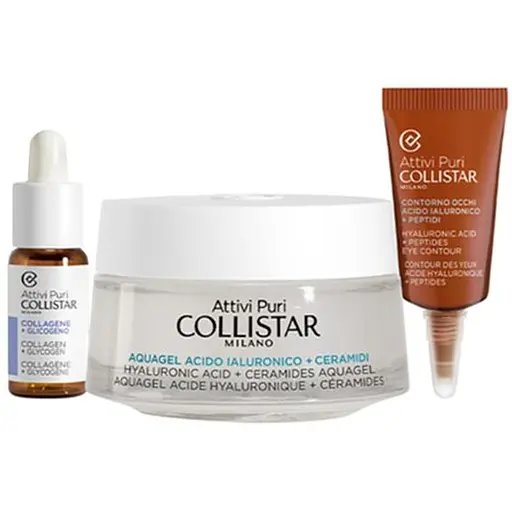 Набір для жінок Collistar Attivi Puri: Крем-аквагель для обличчя 50 мл + Концентрат проти зморщок 5 мл + Концентрат для контуру очей 5 мл - фото 2