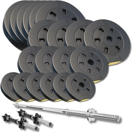 Набір зі штангою та гантелями Besport PowerPro 109кг (гриф 167см)