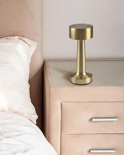 Настільна лампа з акумулятором Goldlux 328007 Simply LED 2700K+4000K+6500K IP20 золота - фото 2