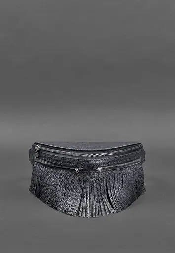 Шкіряна жіноча сумка на пояс Spirit темно-синя - фото 2