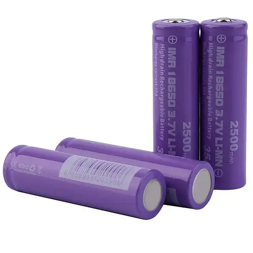 Акумулятор високострумовий 18650 IMR 35A 3.7V 2500mAh Li-Mn (Фіолетовий) - фото 3