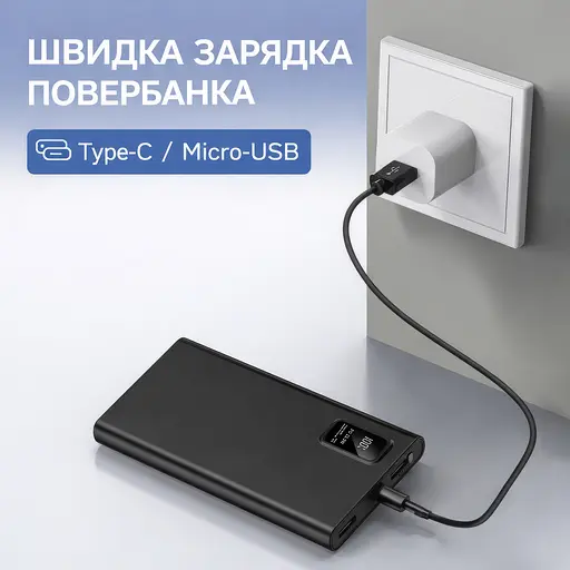 Повербанк 20000 mAh, 22.5W UFT PB-2U20 PD/QC з LED-дисплеєм - фото 7