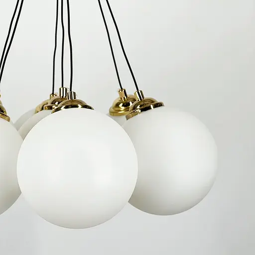 Люстра-пучок на 7 білих плафонів Ø 45 см | Line F | Арт. 1519/7 GD - фото 5