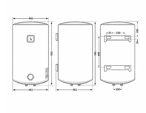 Водонагреватель электрический Thermo Alliance, 1500 Вт, мокрый ТЭН, 100 л универсальный, цилиндрический, серый (D100VH15Q3G) - фото 10