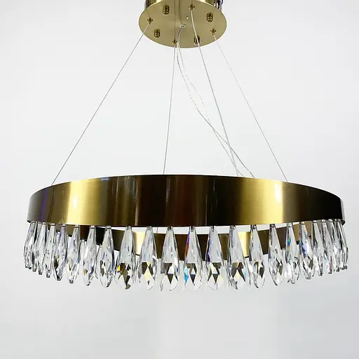 Подвесная люстра Xavier с хрустальными камнями Line.F Диаметр 60см - фото 8