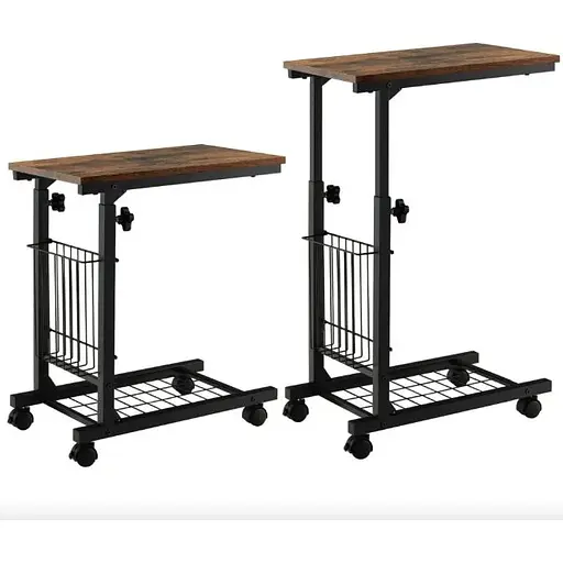 Журнальный столик приставной Costway Dragon с регулировкой высоты в стиле Loft - фото 4