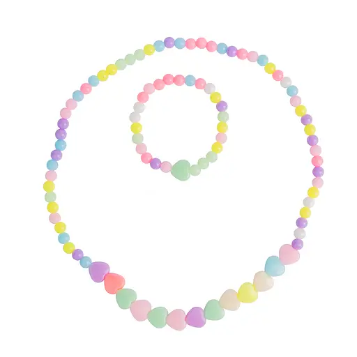 Набор украшений Летние сердечки (ожерелье, браслет) 2шт