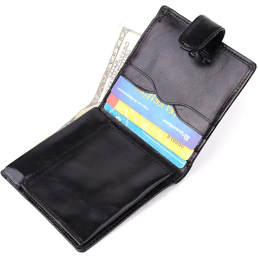 Стильний гаманець унісекс із глянсової натуральної шкіри Tony Perotti 9.6х9.6х2 см acs0032273 - фото 6