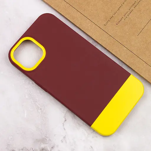 Чохол Epik TPU+PC Bichromatic для Apple iPhone 11 Pro Max 6.5 Brown burgundy/Yellow - фото 4