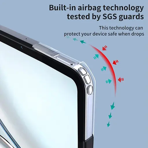 TPU+PC чохол Xundd c посиленими кутами для Apple iPad Mini 6 8.3 2021 2024 Чорний - фото 4