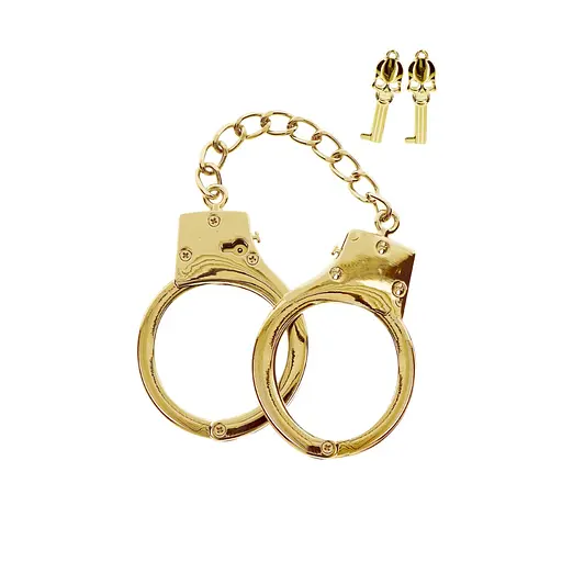 Наручники Taboom Gold Plated BDSM Handcuffs 65 см золотий - фото 4