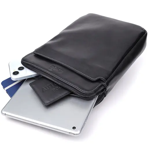 Красивая мужская сумка через плечо из гладкой натуральной кожи SHVIGEL 19,5х25х5 см sum0027438 - фото 8