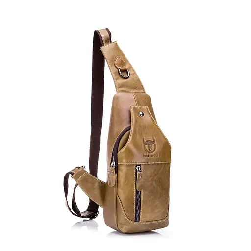 Кожаный мужской рюкзак слинг BULL 30х15х8 см sum0028263 - фото 1