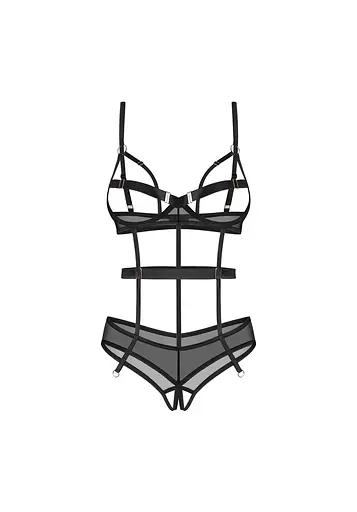 Боді Obsessive Euridia otwarte M/L (чорний) - фото 2