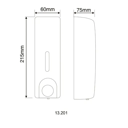 Дозатор жидкого мыла HOTEC 13.201 настенный для ванной кухни белый нажимной пластиковый 6.5x20 см - фото 5