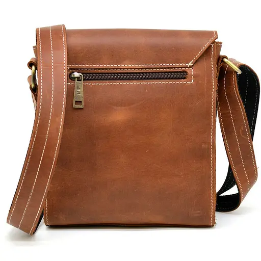 Чоловіча шкіряна сумка через плече TARWA 26х22х6 см sum0025827 - фото 5