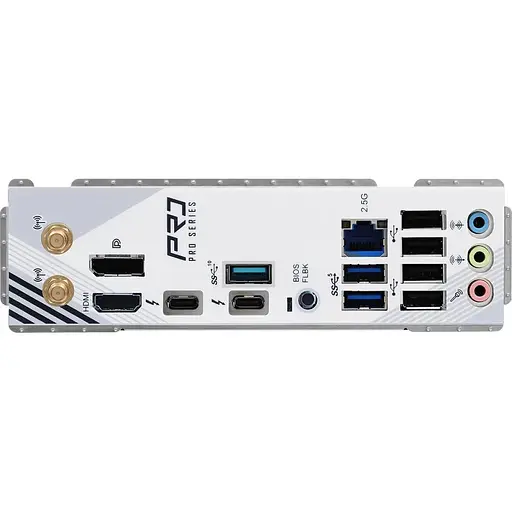Материнская плата AsRock Z890 PRO RS WIFI WHITE (1851/Z890, 4xDDR5, PCIex16, HDMI/DP/TB4, 4xSATA, 4xM.2, 2.5Glan, 7.1c - фото 4
