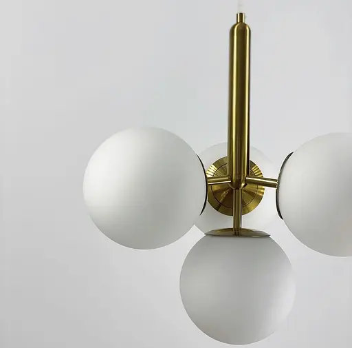 Люстра на 4 білих матових або прозорих плафонів | Арт. A 201/4 | Line F - фото 2