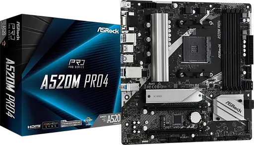 Материнская плата ASRock A520M Pro4 Socket AM4 (A520M Pro4) - фото 1