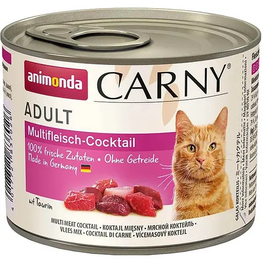 Влажный корм Animonda Carny для взрослых кошек мультимясной коктейль 200 г - фото 1