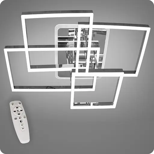 Люстра світлодіодна 517 Dlight 3color з пультом 160Вт Хром (01575) - фото 1