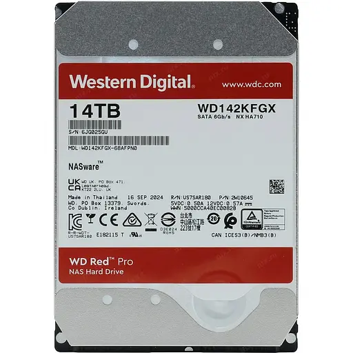 Жесткий диск 3.5" WD Red Pro 14TB SATA 512MB (WD142KFGX) [141182] - фото 2