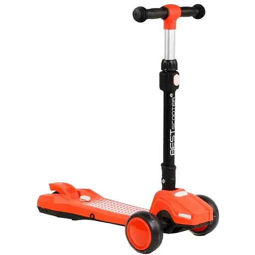 Самокат дитячий Best Scoote складаний 67-79х60х16 см Чорно-червоний 000254955