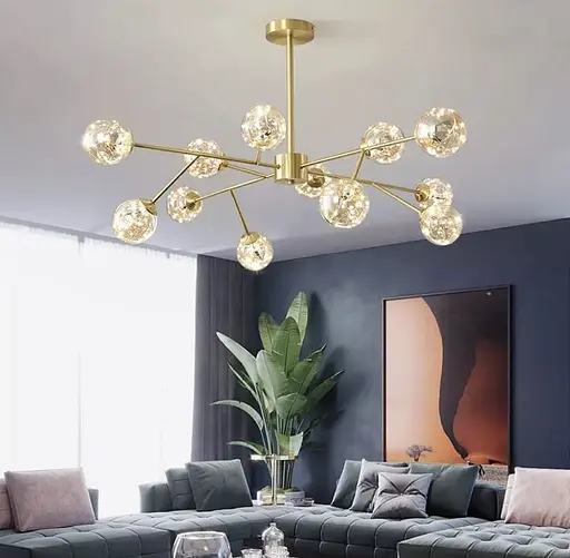 Люстра со встроенными светодиодами на 12 плафонов Line.F AOC 19/12 AB LED - фото 2