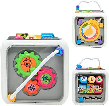 Музыкальный развивающий куб WToys 25462 – украинская озвучка, песни, сказки, загадки, стишки, звуки животных,цифры, подсветка  - фото 4