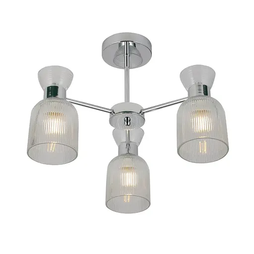 Люстра Ardero BL1630-3 SHARLOTT під лампу хром - фото 1