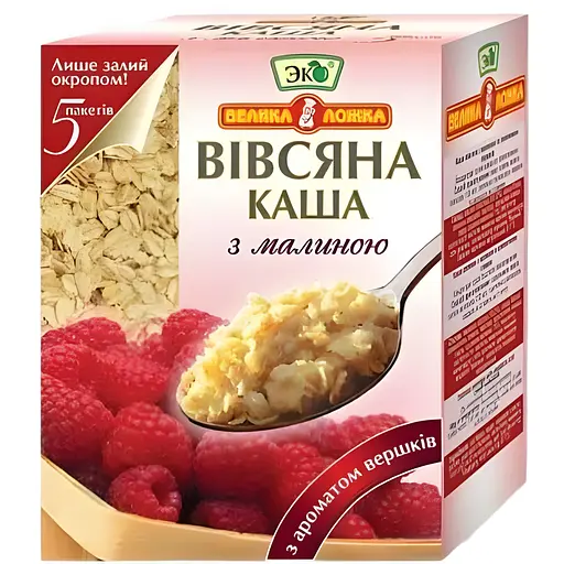 Каша овсяная Эко со сливками и малиной 41 г - фото 1