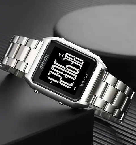 Чоловічий наручний годинник Skmei 1879 (Сріблястий) - фото 6