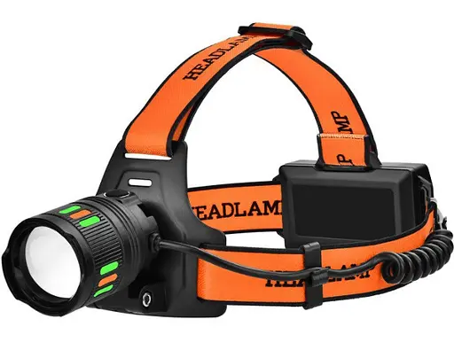 Налобний ліхтар Night Vision Fluorescence BL-T203-TG+COB функція Power Bank 2x18650 IP65 Type-C - фото 1