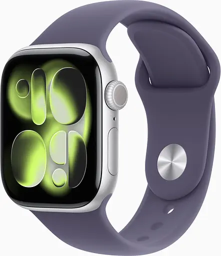 Смарт-годинник Apple Watch Series 11 GPS 42mm Silver Alu. Case w. Purple Fog S. Band - S/M (MEU64)