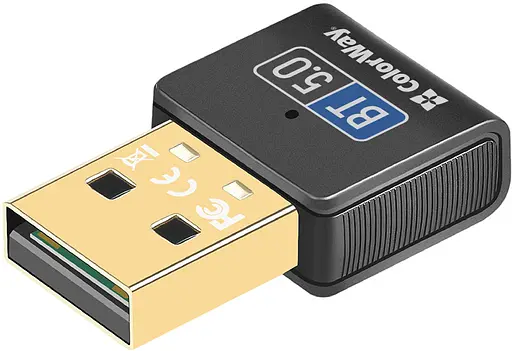 Адаптер Bluetooth v5.0 USB, черный Colorway