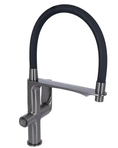 Смеситель для кухни Qtap Vlasta New с гибким изливом с подключением для питьевой воды QTVLA364GMB45649 - фото 1