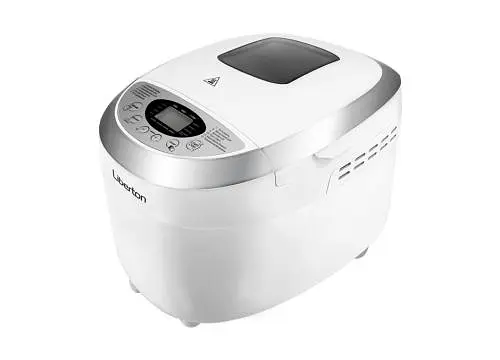 Хлебопечь Liberton LBM-6305, White/Silver, 850 Вт, 12 программ, 2 тестомиса, выпечка 700/900/1150 г, смотровое окно, поддержка температуры, отсрочка старта