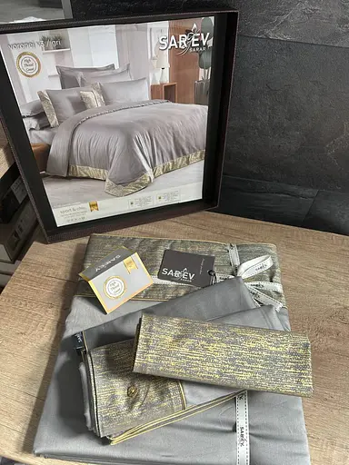 Постільна білизна Voronej Grey Сатин Преміум Sarev pbe0052210 - фото 3