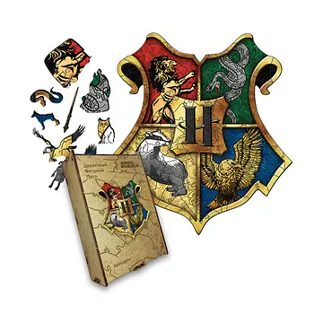 Пазл дерев'яний Хогвартс, А3, Дерев'яна коробка 200 елементів