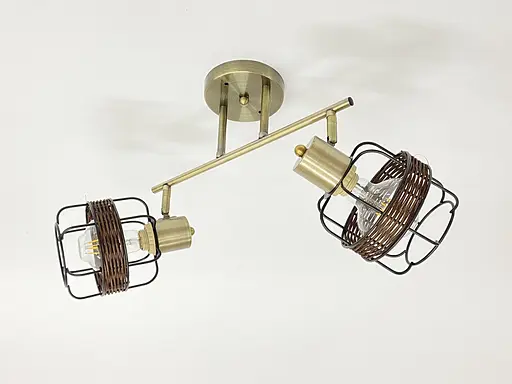 Стельова люстра на 2 плафони 91180J/2 бронза