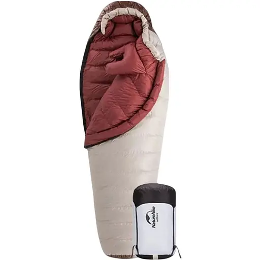 Спальник с натуральным пухом Naturehike Snowbird NH20YD001 размер M коричневый 510 г - фото 1