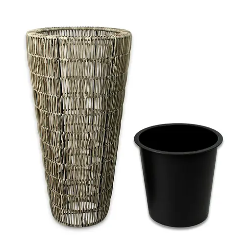 Кашпо Engard зі штучного ротангу 33х33x65 см (HA-02) - фото 3