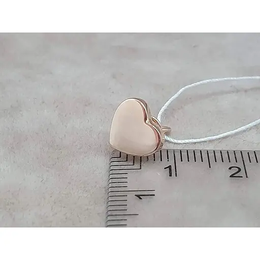 Золотая моносерьга-пуссета Favoritum Сердечко. 210281 - фото 4